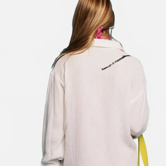 NWOT QUEEN OF SPARKLES The Angler White Fish Print Button Down Shirt 2XL - Picture 4 of 8